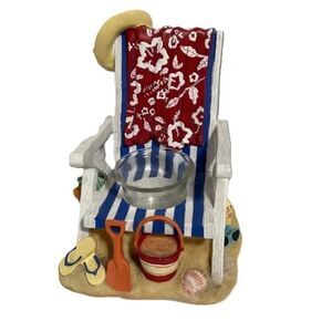 Votive Candle Holder Tea light Beach Adirondack Chair  6.5 x 5.5  x 6 inches